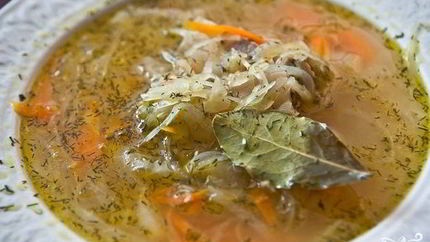 Щи из соленой капусты