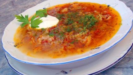 Щи из свежей капусты в горшочке