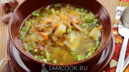 Щи из свежей капусты в мультиварке