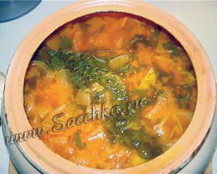 Щи в горшочке