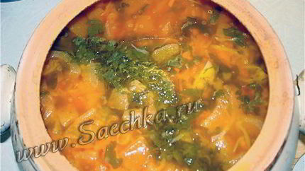 Щи в горшочке