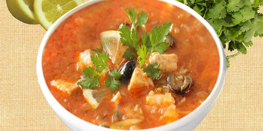 Рецепт рыбной солянки с белугой