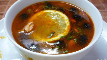 Солянка из зеленых помидор