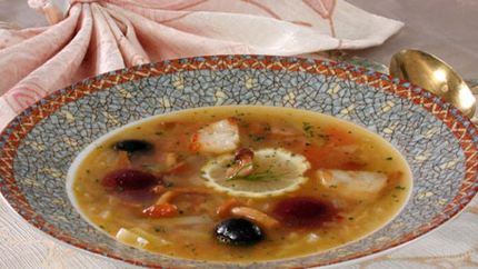 Солянка рыбная с грибами