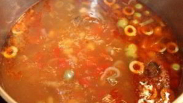 солянка с креветками