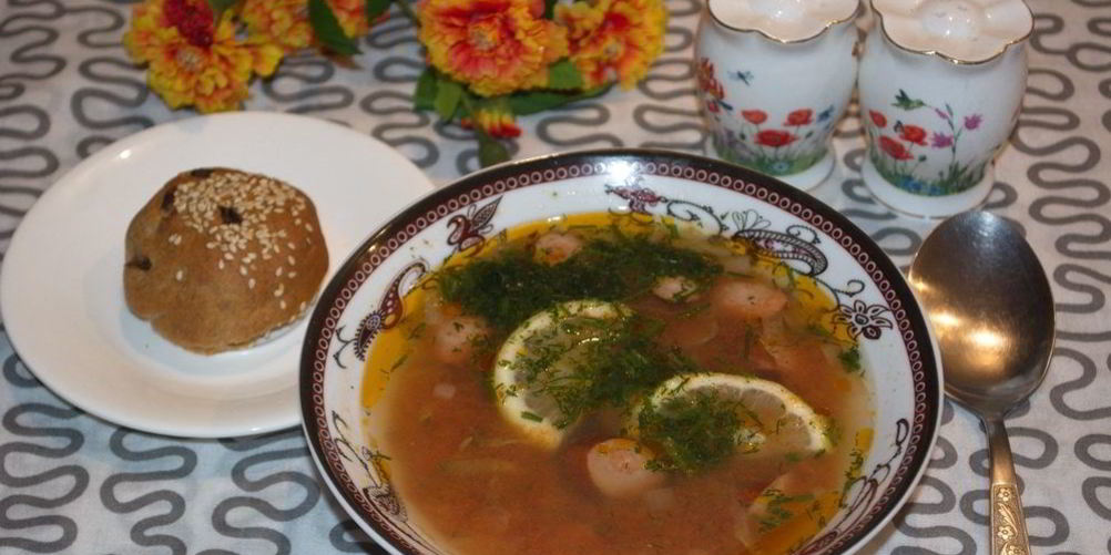 Рецепт солянки сборной с колбасой