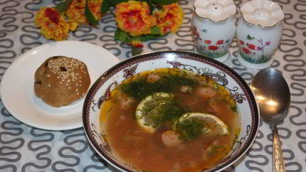 Солянка сборная с колбасой