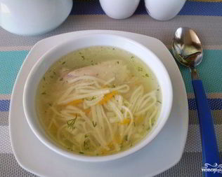 Суп из домашней лапши