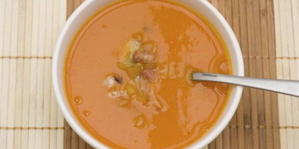 Рецепт супа из каштанов с тыквой и пармской ветчиной