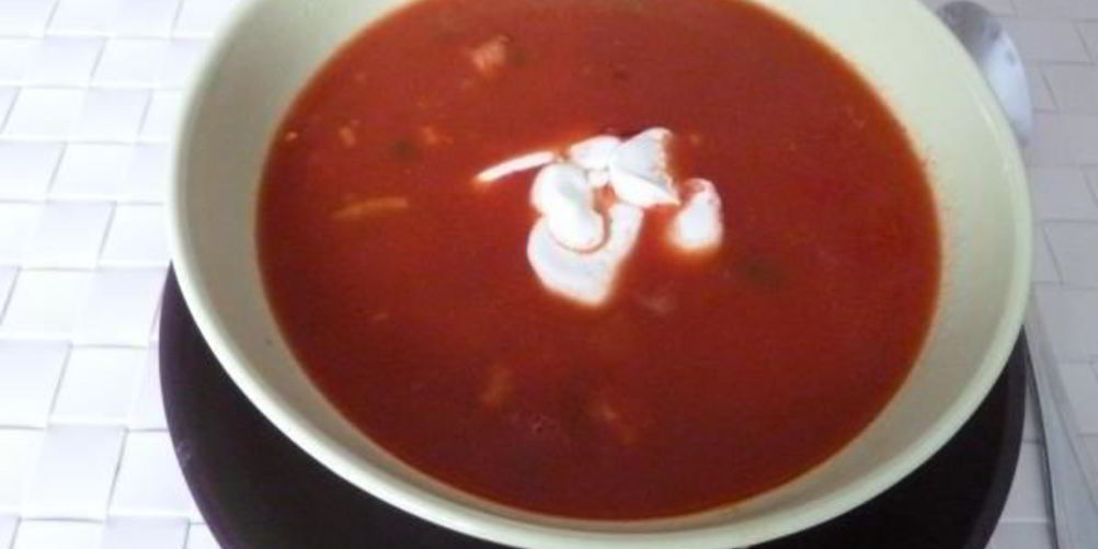 Рецепт супа из томатного сока