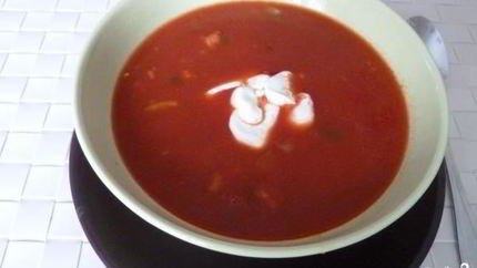Суп из томатного сока