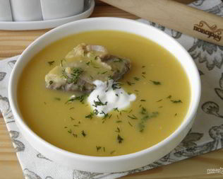 Гороховый суп-пюре с мясом