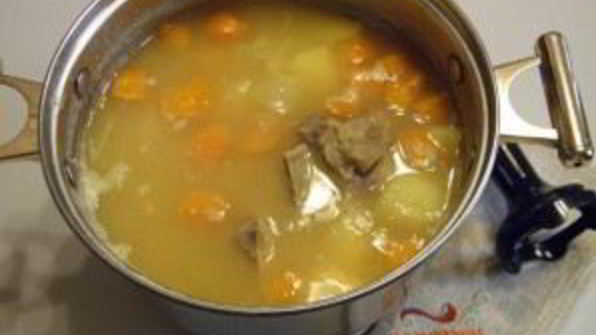 гороховый суп-пюре с мясом