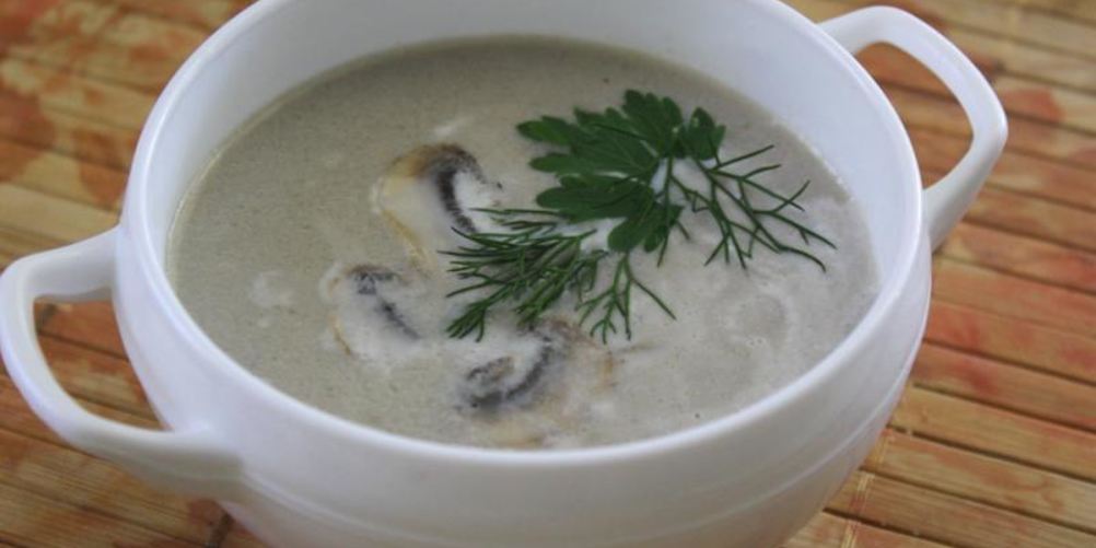 Рецепт куриного супа пюре со сливками грудками и шампиньонами