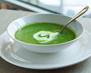 Легкий суп-пюре из шпината