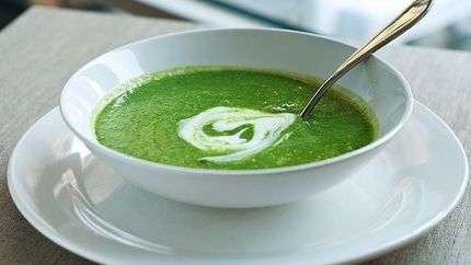 Легкий суп-пюре из шпината