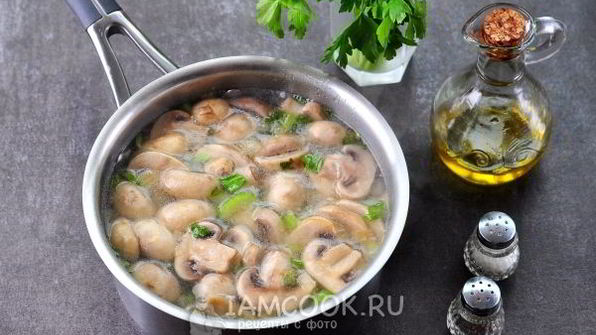 постный суп-пюре из шампиньонов