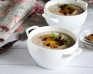 Суп пюре грибной со сливками