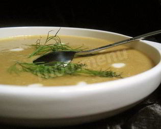 Суп-пюре из белой фасоли