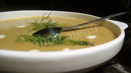 Суп-пюре из белой фасоли