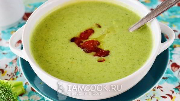 суп-пюре из брокколи со сливками