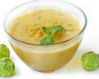 Суп-пюре из брюссельской капусты и тыквы