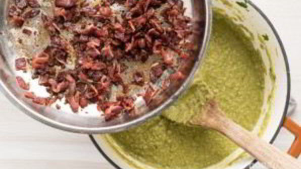 суп-пюре из горошка и нута