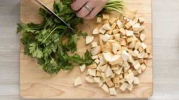 суп-пюре из горошка и нута