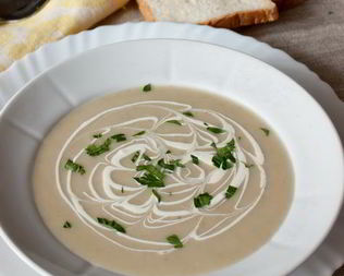 Суп-пюре из картофеля и порея