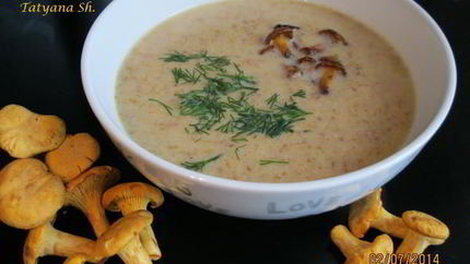 Суп-пюре из лисичек