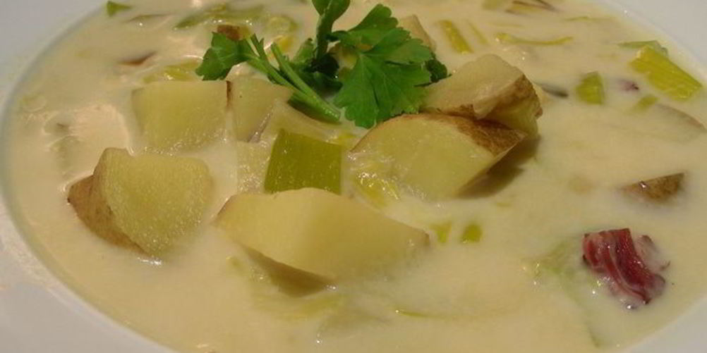 Рецепт супа-пюре из лука-порея и картофеля