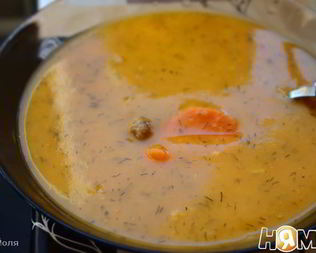 Суп-пюре из тыквы с фрикадельками