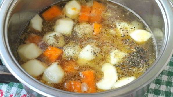 суп-пюре из тыквы с яблоками