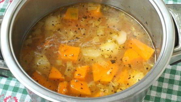 суп-пюре из тыквы с яблоками