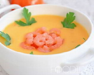 Суп-пюре с креветками