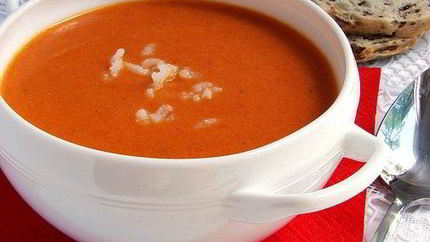 Томатный суп пюре с рисом