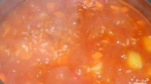 томатный суп пюре с рисом