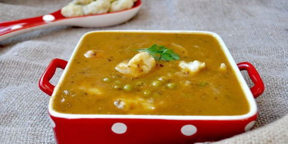 Рецепт тыквенного супа-пюре с разноцветной чечевицей и картофельными клецками