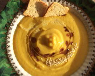 Тыквенный суп-пюре с цветной капустой и имбирем