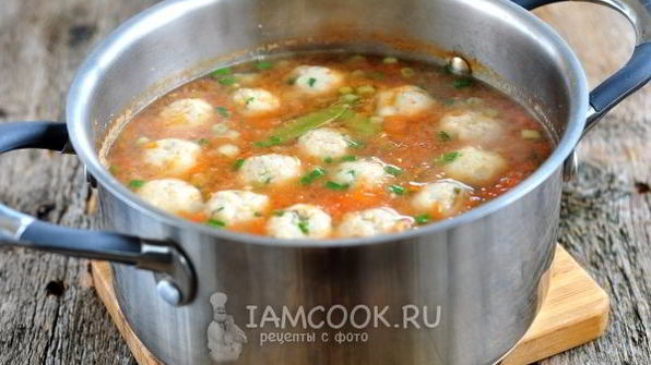 суп с рыбными фрикадельками
