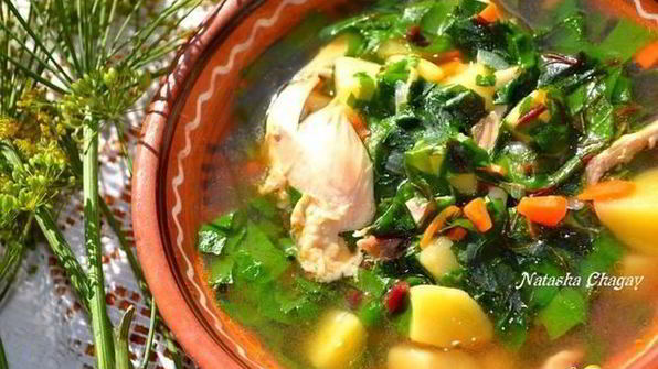 суп со свекольной ботвой