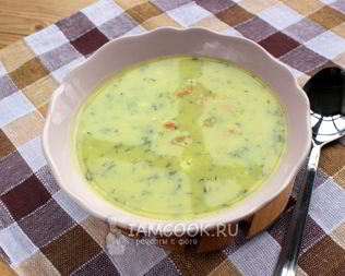 Сырный суп пюре с креветками