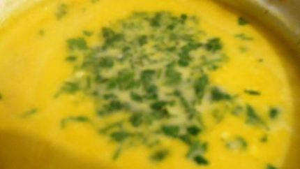 Сырный суп с горошком