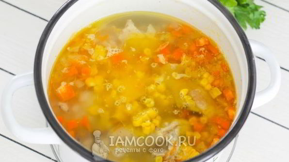 сырный суп с гренками