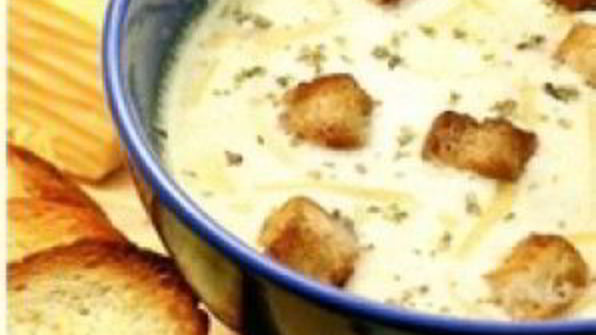 сырный суп с копченостями