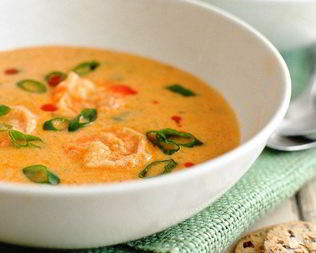Сырный суп с креветками