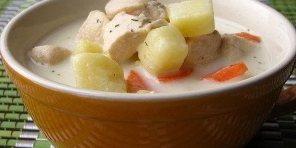 Рецепт сырного супа с куриным филе и овощами