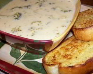 Сырный суп с курицей и брокколи