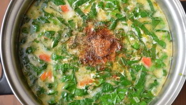 сырный суп с семгой