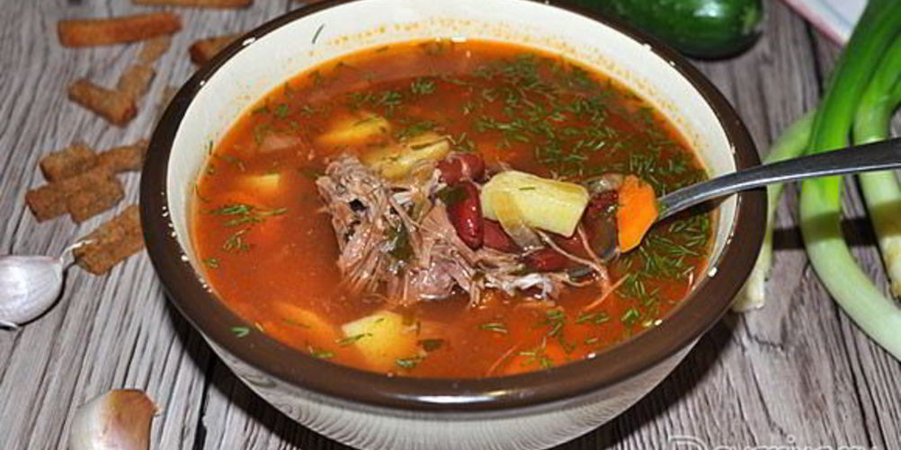 Рецепт томатного супа с фасолью